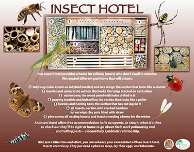 insect hotel Butterfly Garden Signage