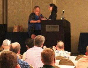 Stacey Marcell Accepts TCIA Award
